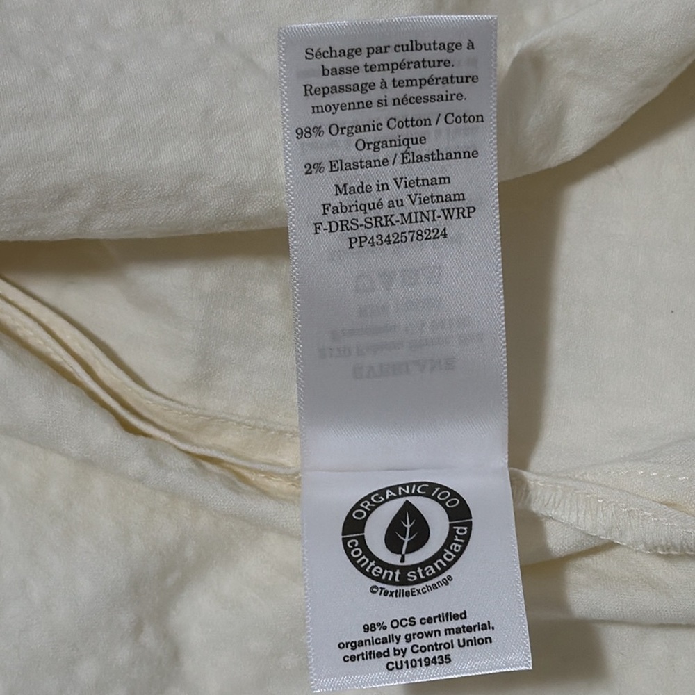 Everlane mini wrap dress organic cotton with stretch - Picture 6 of 9
